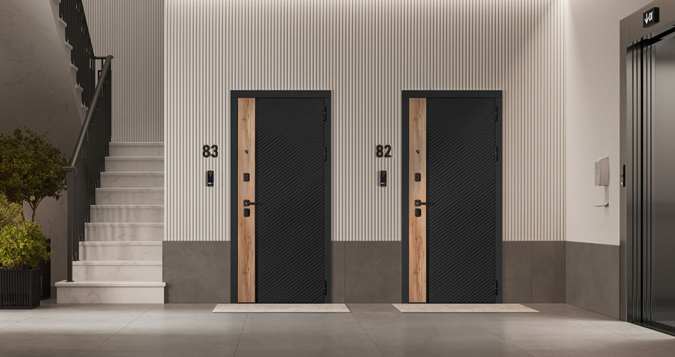 Стальная дверь "Фрегат" с зеркалом