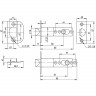 Ручка Ajax (Аякс) защелка DK682 CP-PS (6082 CP-P) (без фик.) хром