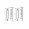 Ручка Punto (Пунто) для раздвижных дверей SH.SL152.010 (Soft LINE SL-010) SG матовое золото