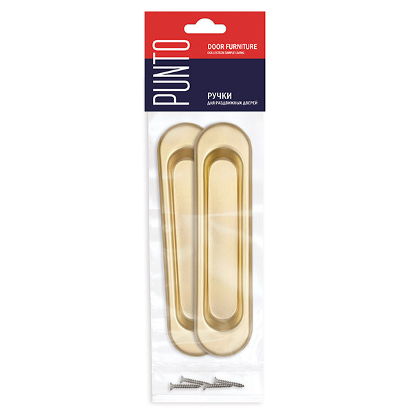 Ручка Punto (Пунто) для раздвижных дверей SH.SL152.010 (Soft LINE SL-010) SG матовое золото