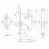 Защелка Fuaro (Фуаро) врезная PLASTP72-50 (P72-50) BL черный