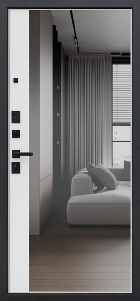 Стальная дверь "Бриг с зеркалом"