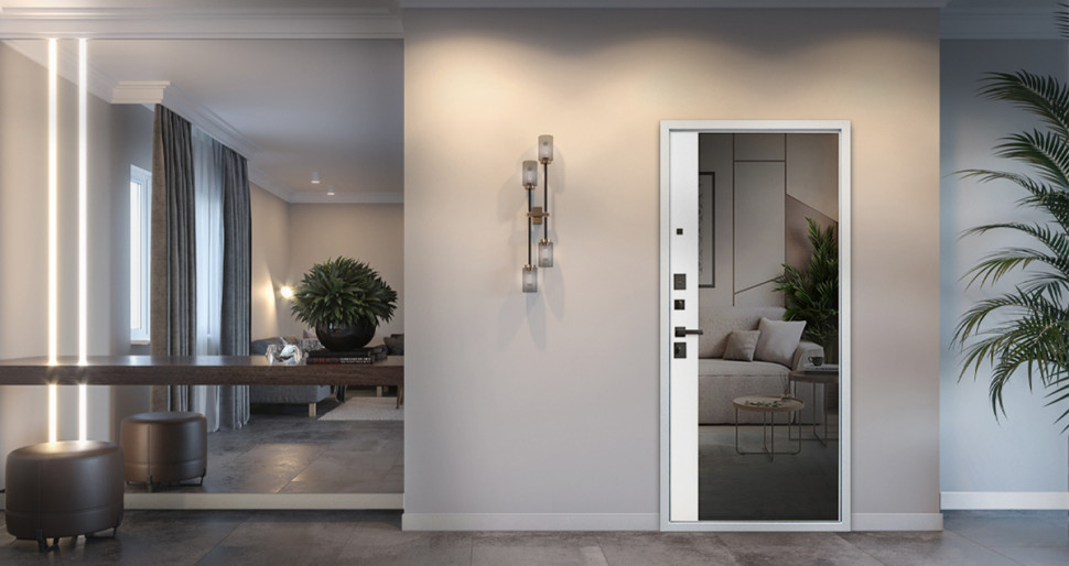 Стальная дверь "Бриг с зеркалом"