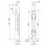 Задвижка Fuaro (Фуаро) торцевая RIGEL-set/160 D16x60mm (TDB set 160-24) в комплекте с ригелем