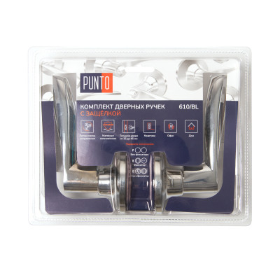 Ручка Punto (Пунто) защелка DK610/BL CP-PS (без фик.) хром