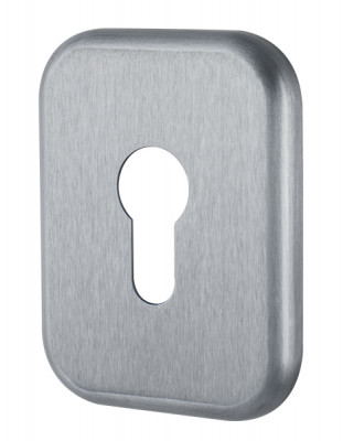 Декоративная Armadillo (Армадилло) Квадратная накладка на цилиндр ET-DEC SQ (ATC Protector 1) SC-14 Матовый хром