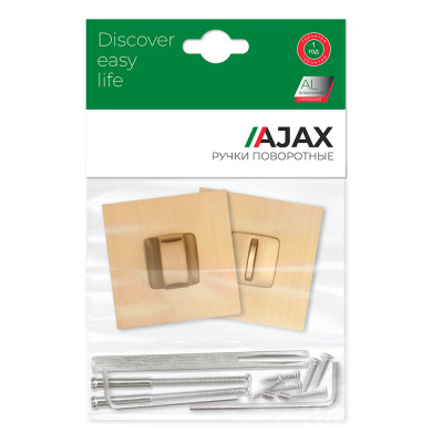 Ручка Ajax (Аякс) поворотная BK6.K.JS51 (BK6 JS) SSG-39 сатинированное золото