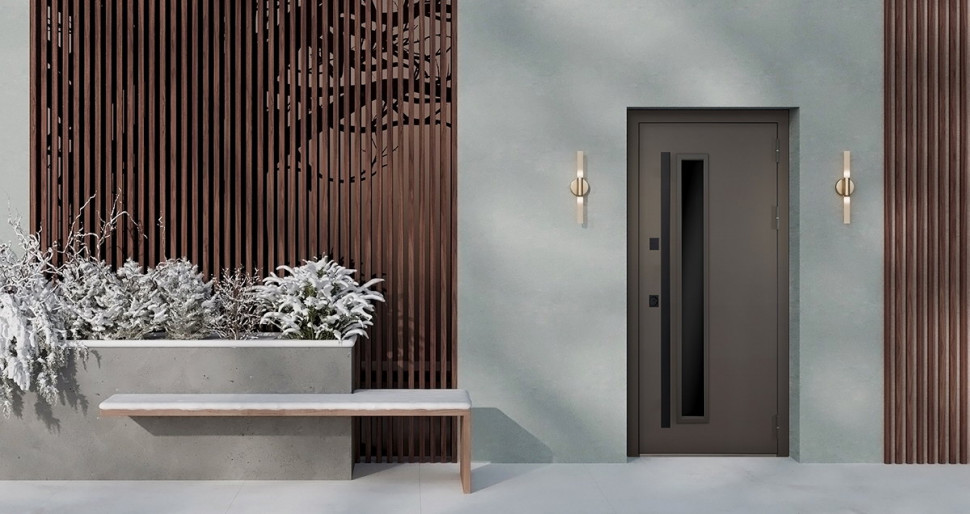 Стальная дверь "Barone" с окном (терморазрыв 3к)