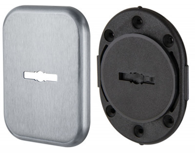 Декоратив. Armadillo (Армадилло) Квадр. накл. на сув. замок со шторкой PS-DEC SQ CT (ATC Protector 1) SC-14 Матовый хром