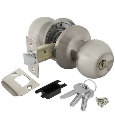 Ручка Ajax (Аякс) защелка DK682 SN-ET (6082 SN-E) (кл./фик.) мат. никель