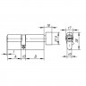 Цилиндровый Ajax (Аякс) механизм (AX202/110) AX2002Knob110 (50+10+50) CP хром с вертушкой