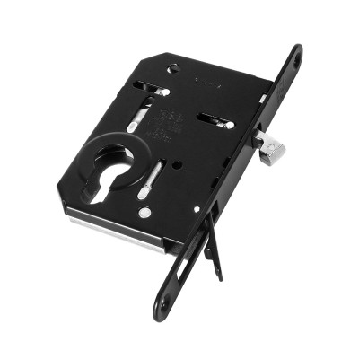 Корпус AGB (АГБ) врезного замка под цилиндр для раздвижных дверей SCIVOLA TRE B08982.50.93 (черный)