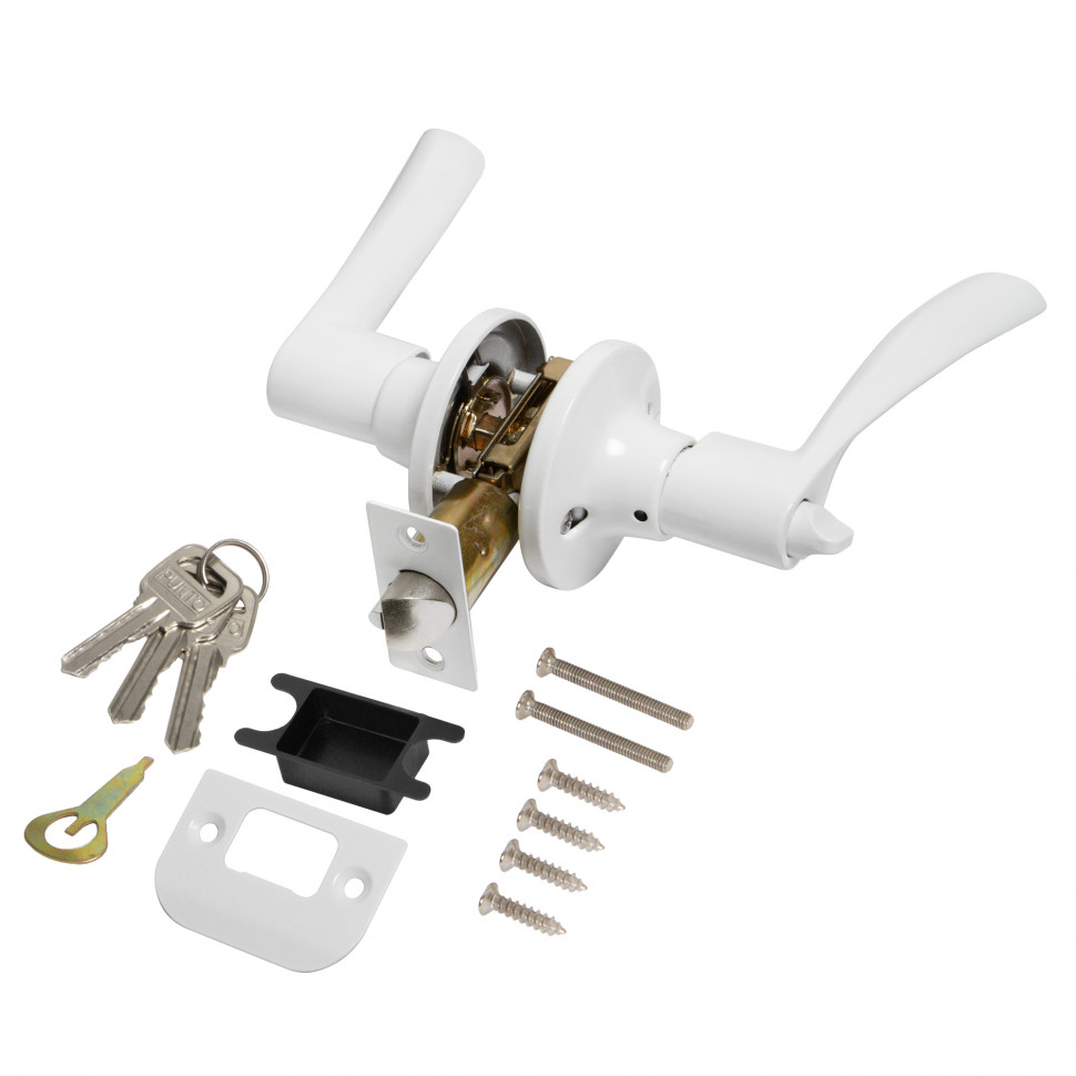 Ручка Punto (Пунто) защелка DK610/BL WH-ET (кл./фик.) белый