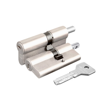 Цилиндровый механизм Cisa (Чиза) под вертушку ASIX OE302-07.12 (60 мм/25+10+25), НИКЕЛЬ