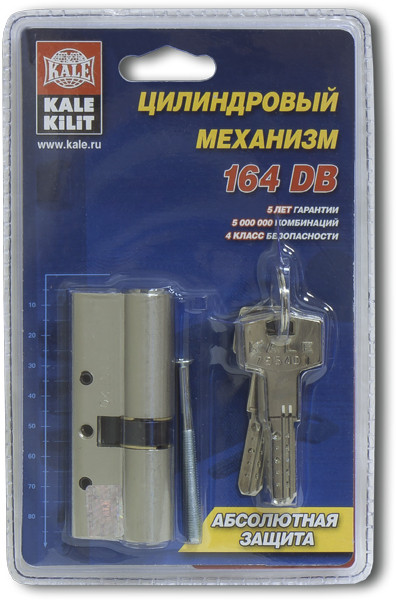 Цилиндровый Kale kilit (Кале килит) механизм 164 DBN-E/70 (30+10+30) mm латунь 5 кл.