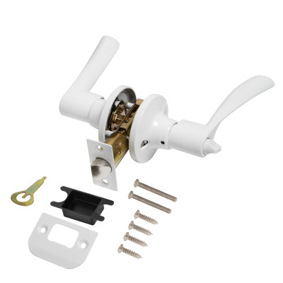 Ручка Punto (Пунто) защелка DK610/BL WH-BK (фик.) белый