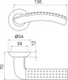 Ручка Armadillo (Армадилло) раздельная R.LD54.Libra26 (Libra LD26) SG/GP-4 матовое золото/золото