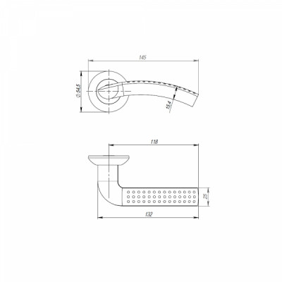 Ручка Punto (Пунто) раздельная R.TL54.LOGICA (LOGICA TL) 140mm SG/GP-4 матовое золото/золото