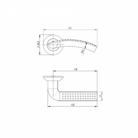 Ручка Punto (Пунто) раздельная R.TL54.LOGICA (LOGICA TL) 140mm SG/GP-4 матовое золото/золото