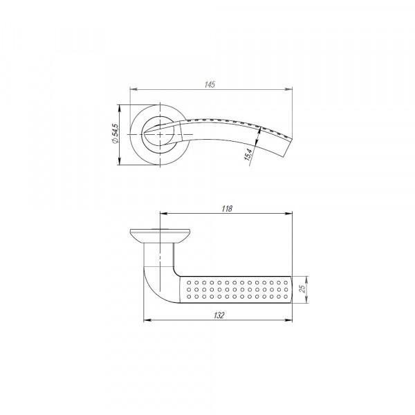 Ручка Punto (Пунто) раздельная R.TL54.LOGICA (LOGICA TL) 140mm ABG-6 зеленая бронза