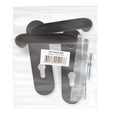 Ручка Fuaro (Фуаро) дверная FP.DH172.0433 NE (DH-0433 NE) (9x130) с пружиной BL-24 черный