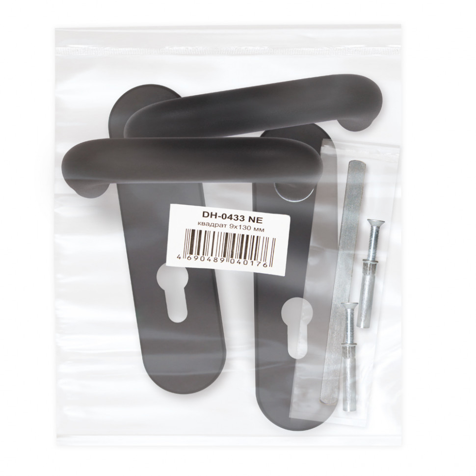 Ручка Fuaro (Фуаро) дверная FP.DH172.0433 NE (DH-0433 NE) (9x130) с пружиной BL-24 черный