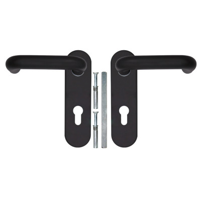 Ручка Fuaro (Фуаро) дверная FP.DH172.0433 NE (DH-0433 NE) (9x130) с пружиной BL-24 черный