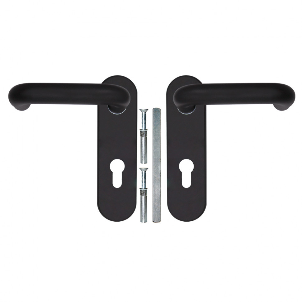 Ручка Fuaro (Фуаро) дверная FP.DH172.0433 NE (DH-0433 NE) (9x130) с пружиной BL-24 черный