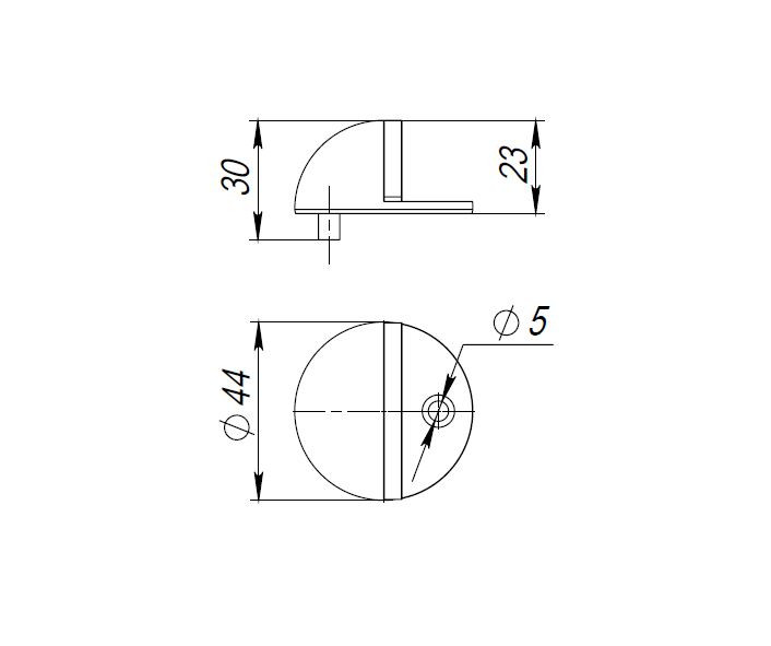Упор Punto (Пунто) дверной напольный DFIX/F50 (DS PF-50) SN-3 мат.никель
