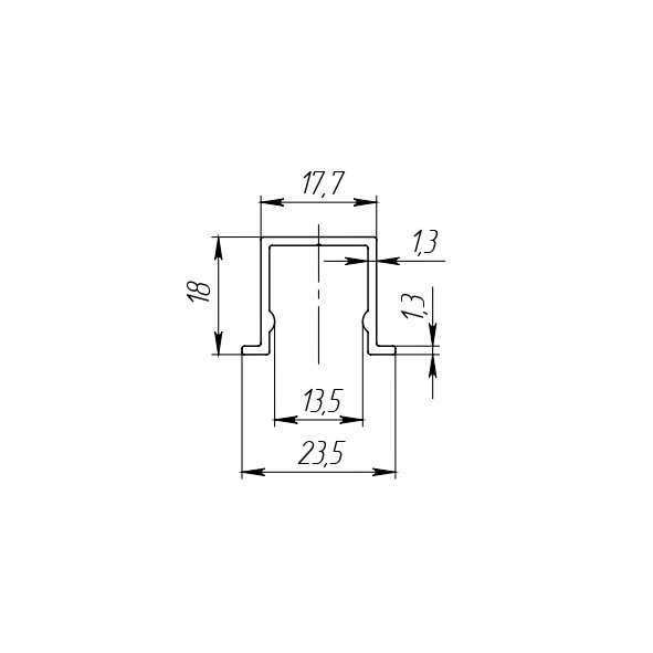 Нижняя Armadillo (Армадилло) направляющая Comfort 60/80/1000 bottom track