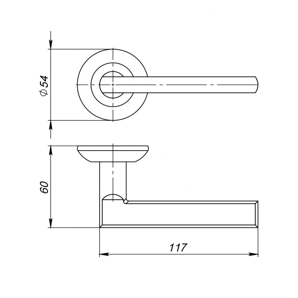 Ручка Ajax (Аякс) раздельная R.JR54.POLO TECH/IND BL-24 черный (белая коробка)