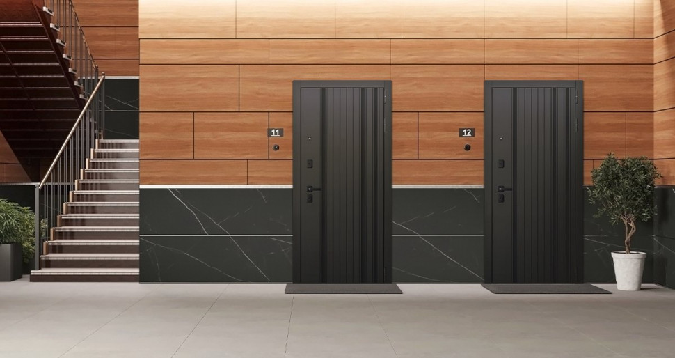 Стальная дверь "Solana" с зеркалом