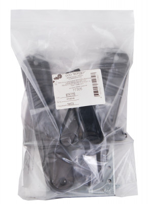 Замок Sam (Сам) врезной сувальдный с защёлкой в комплекте с ручкой ЗВ9-6/13 (черный глянец), 3 кл. /77305/