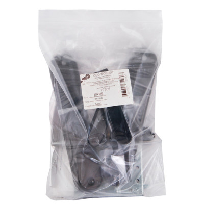 Замок Sam (Сам) врезной сувальдный с защёлкой в комплекте с ручкой ЗВ9-6/13 (черный глянец), 3 кл. /77305/