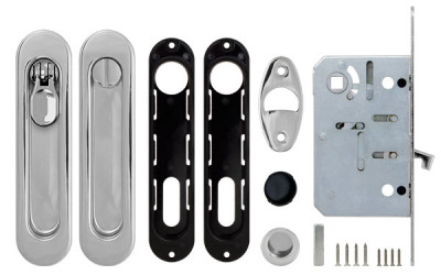 Набор Armadillo (Армадилло) для раздвижных дверей SH.LD152.KIT011-BK (SH011-BK) СP-8 хром