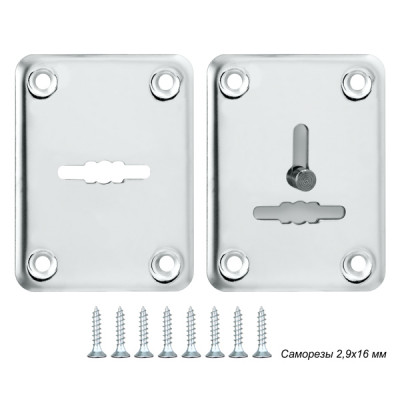 Декоративная Punto (Пунто) накладка ESC081-SS (нержавейка) на сув. замок (1 пара) &quot 2&quot