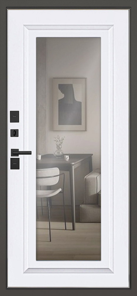 Стальная дверь Тайга с зеркалом (терморазрыв 3к)