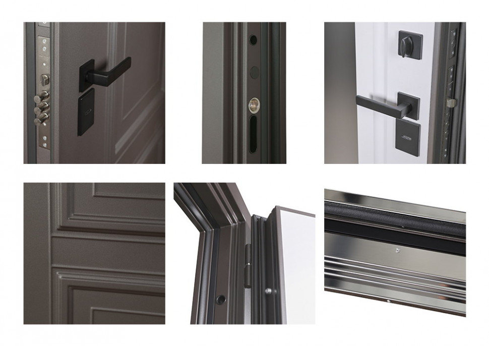 Стальная дверь Тайга с зеркалом (терморазрыв 3к)