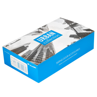 Защелка Armadillo (Армадилло) с ручками для раздвижных дверей SH.URB153.KIT011-BK (SH011 URB) BPVD-77 вороненый никель