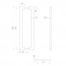 Ручка-скоба Fuaro (Фуаро) PULL.PH38/1200.26 INOX 304 (PH-26-38/1200-INOX) BLACK