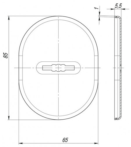 Накладка Fuaro (Фуаро) на сувальдный замок ESC.S.SF/OV.475 (ESC 475) AB зелёная бронза