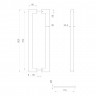 Ручка-скоба Fuaro (Фуаро) PULL.PH38/800.26 INOX 304 (PH-26-38/800-INOX) BLACK