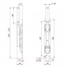 Задвижка Fuaro (Фуаро) торцевая RIGEL-set/160 D12x80mm (TDB set 160-24) в комплекте с ригелем