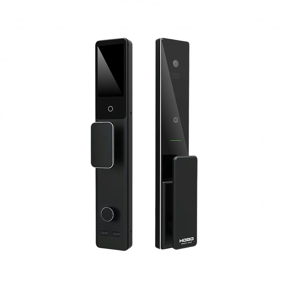 Замок врезной электронный Hogo V07 с распознаванием лица, черный