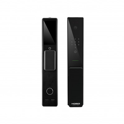 Замок врезной электронный Hogo V07 с распознаванием лица, черный