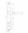 Ручка дверная Zenit (Зенит) на планке РФ1-85.25 (85 мм) белый