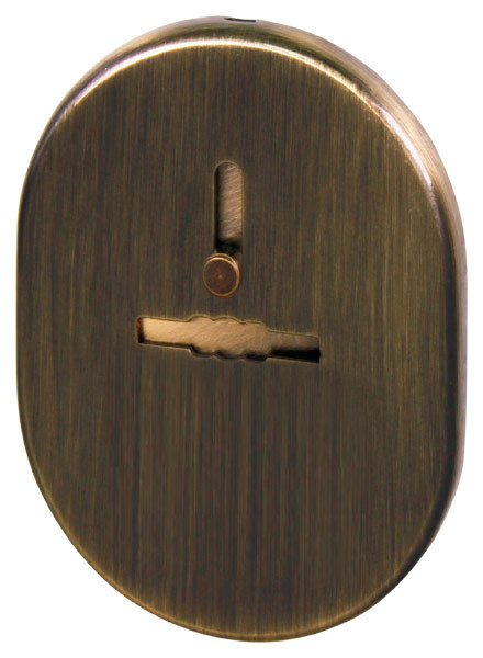 Накладка Fuaro (Фуаро) на сувальдный замок ESC.S-lift.SF/OV.476 (ESC 476) с шторкой AB зелёная бронза