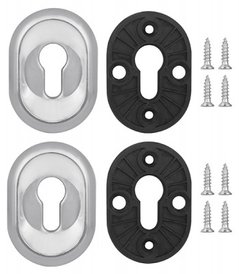 Накладка Fuaro (Фуаро) на цилиндр ESC.C/CRE/OV.12 (ESC-12C) CP хром (2шт. в уп.,отгр. по 1 шт.)