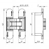Петля Armadillo (Армадилло) скрытой установки U3D7000 BL (12060UN3D) черный TECH