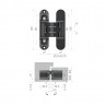 Петля Armadillo (Армадилло) скрытой установки U3D7000 BL (12060UN3D) черный TECH
